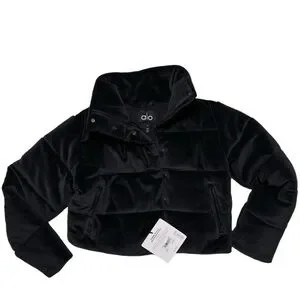 - ALO- ribbed velour gold rush puffer
